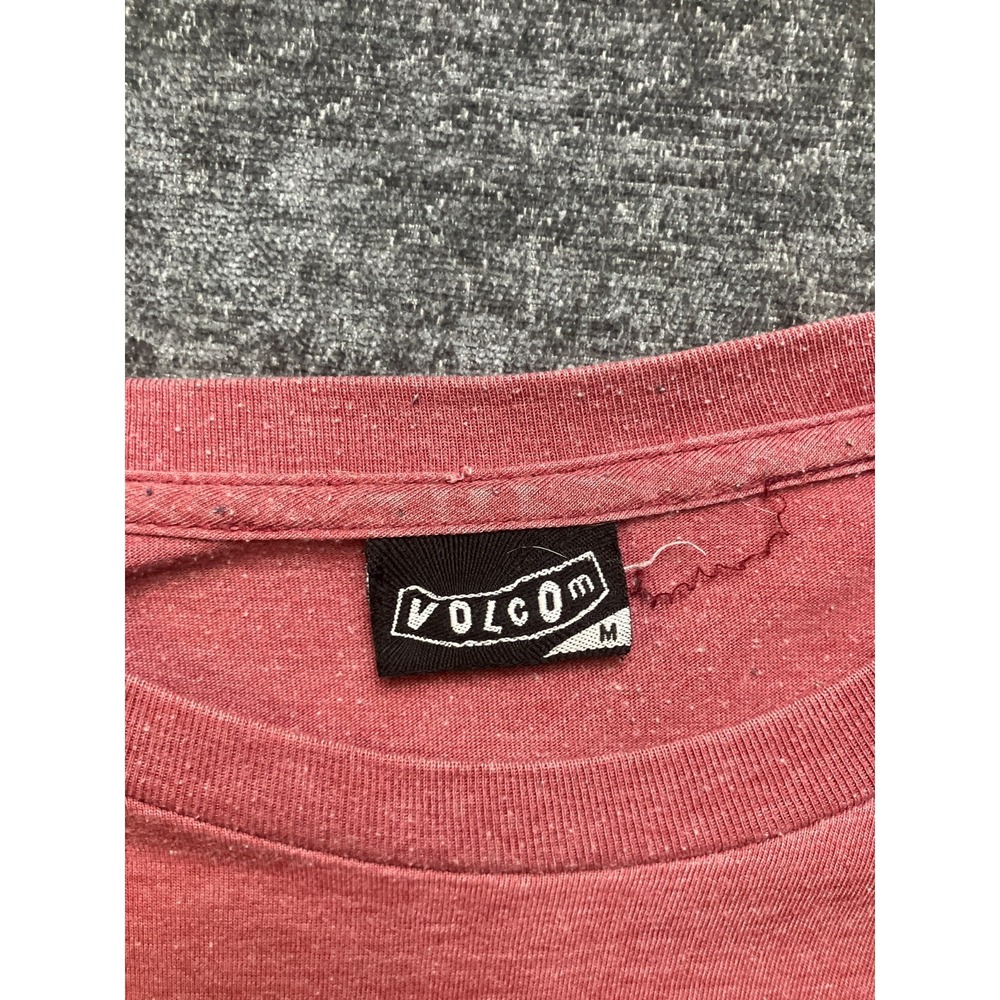 Volcom Skateboard T-Shirt Mens Medium Coral Pink Stone Graphic Print Crew Neck - Picture 7 of 11